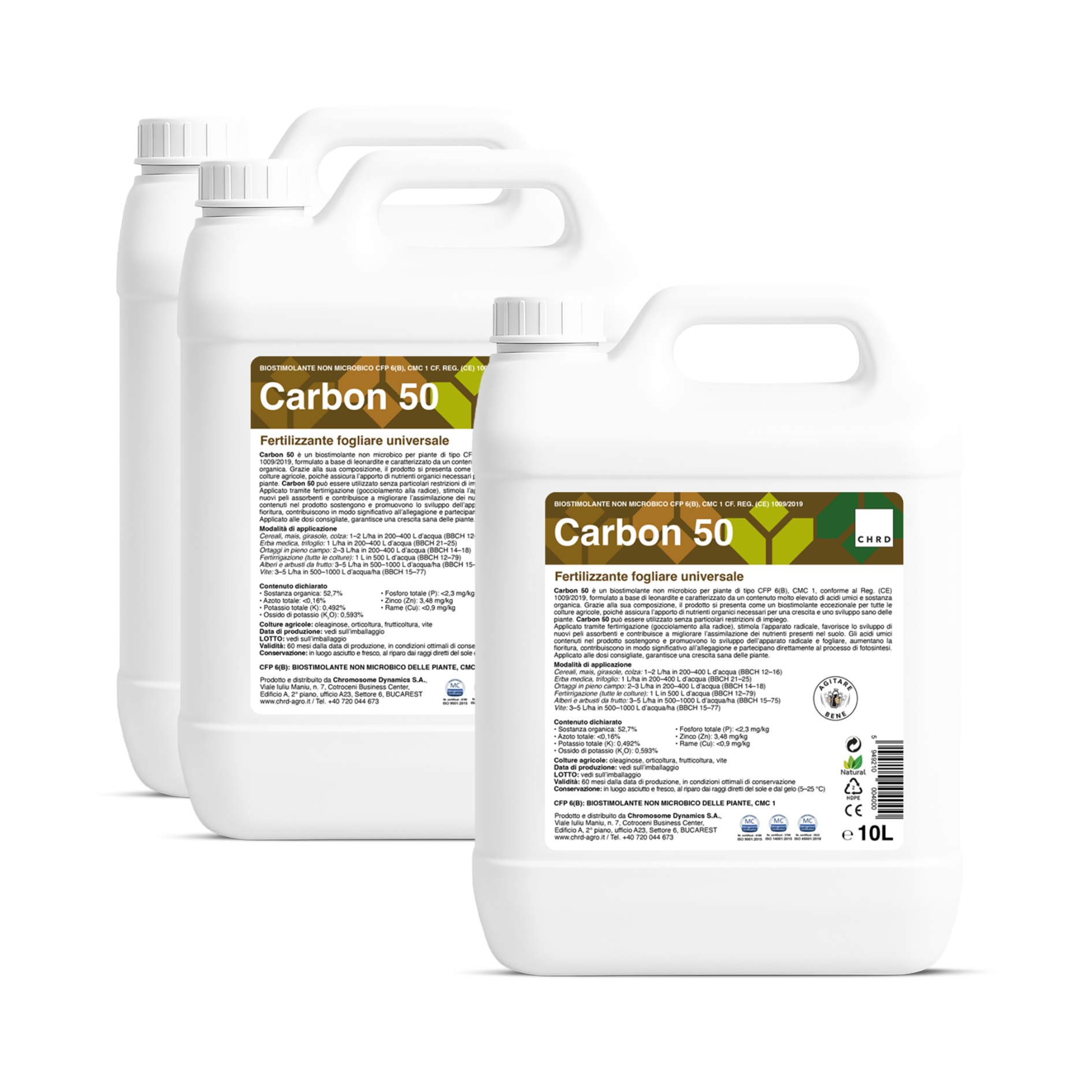 (2+1 GRATIS) CARBON 50, Biostimolante non microbico universale