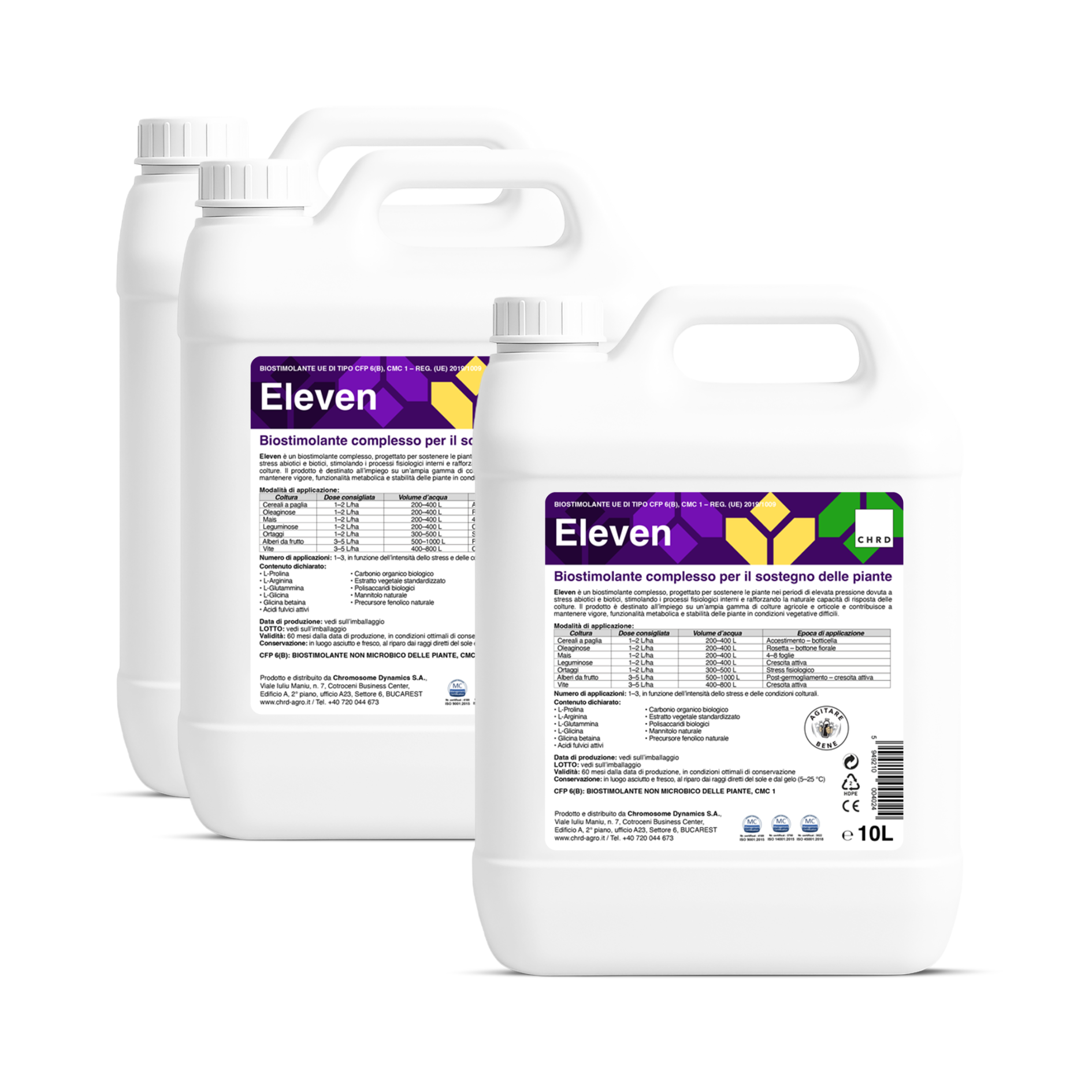 (2+1 GRATIS) ELEVEN, Biostimolante complesso per sostenere le piante nei periodi di stress abiotico e biotico